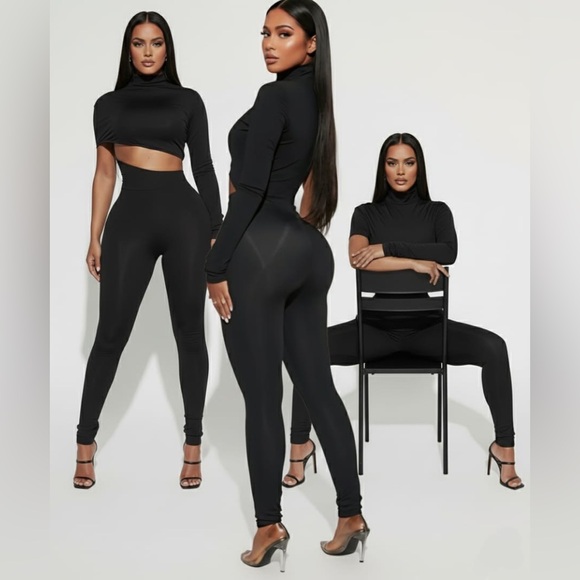 PR BEST CURVYS Pants - Black Allure Jumpsuit Sexy Womenswear Lady Comfort Underwear Spandex